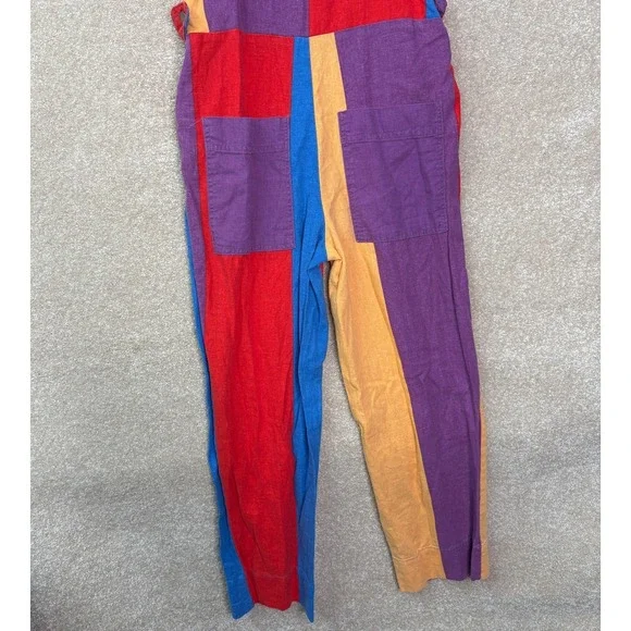URBAN OUTFITTERS Overalls Women's XS Colorful Linen Jumpsuit - Picture 10 of 12